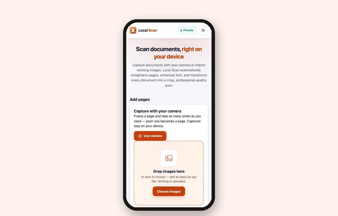 Local Scan app screenshot